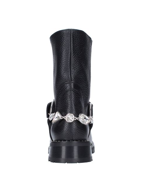 Stivaletti in pelle con accessorio gioiello SOPHIA WEBSTER | 21118NERO